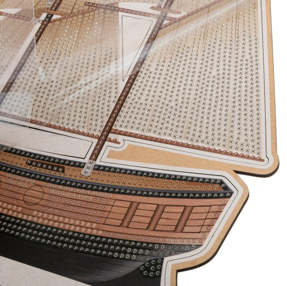 Craft Buddy Crystal Art Ship at Sea houten decoratie 31 cm tweezijdig