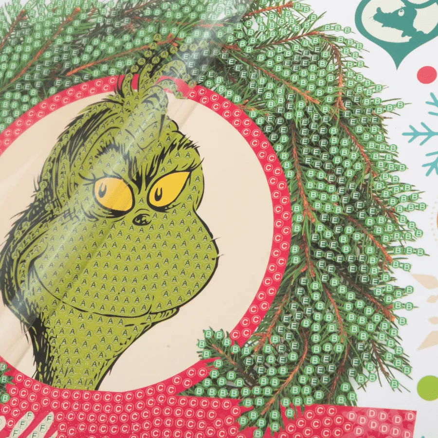 Craft Buddy Crystal Art Merry Grinchmas kaart 18x18cm kerst groen