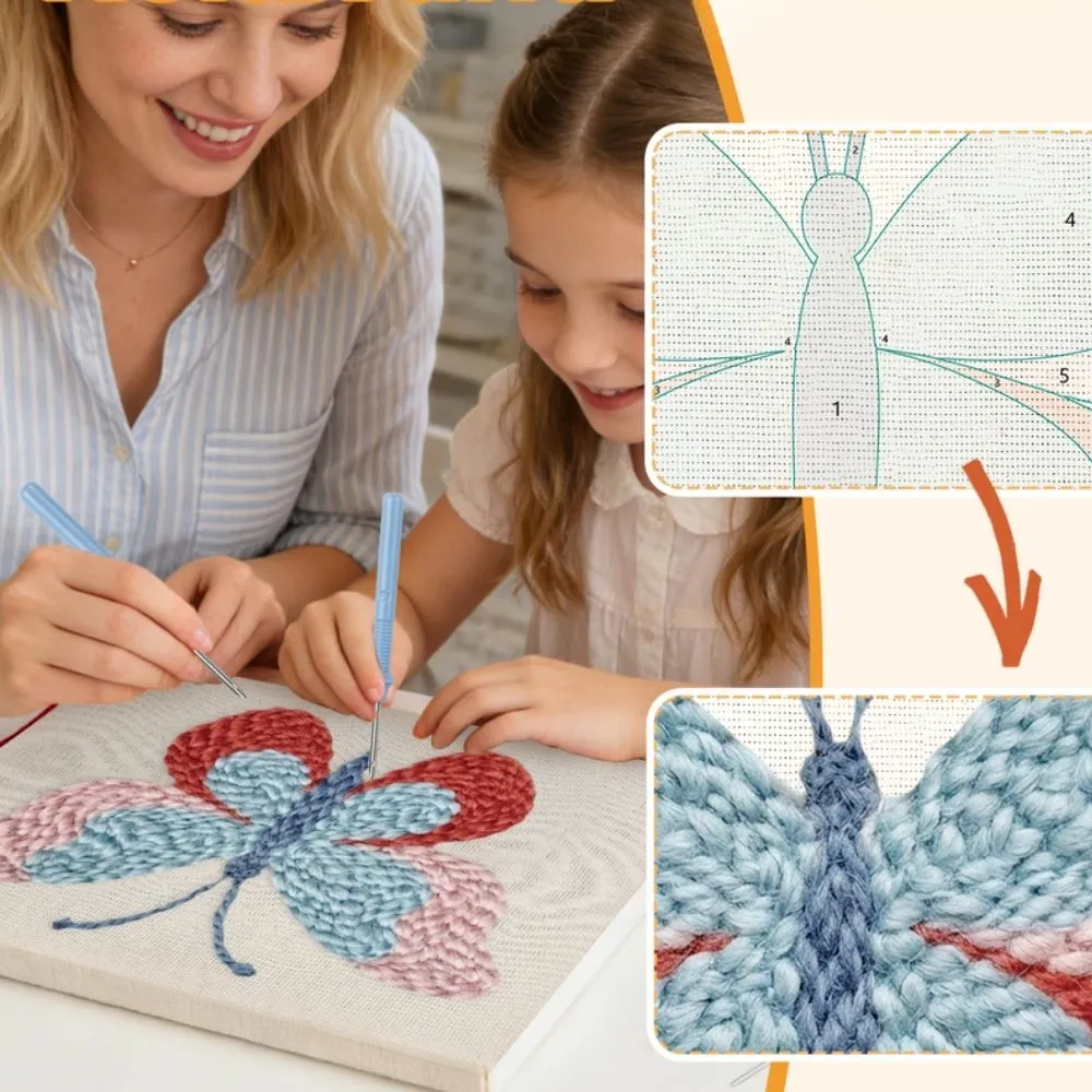 Figured'Art Lentewieken punch needle pakket 20x30 cm met frame