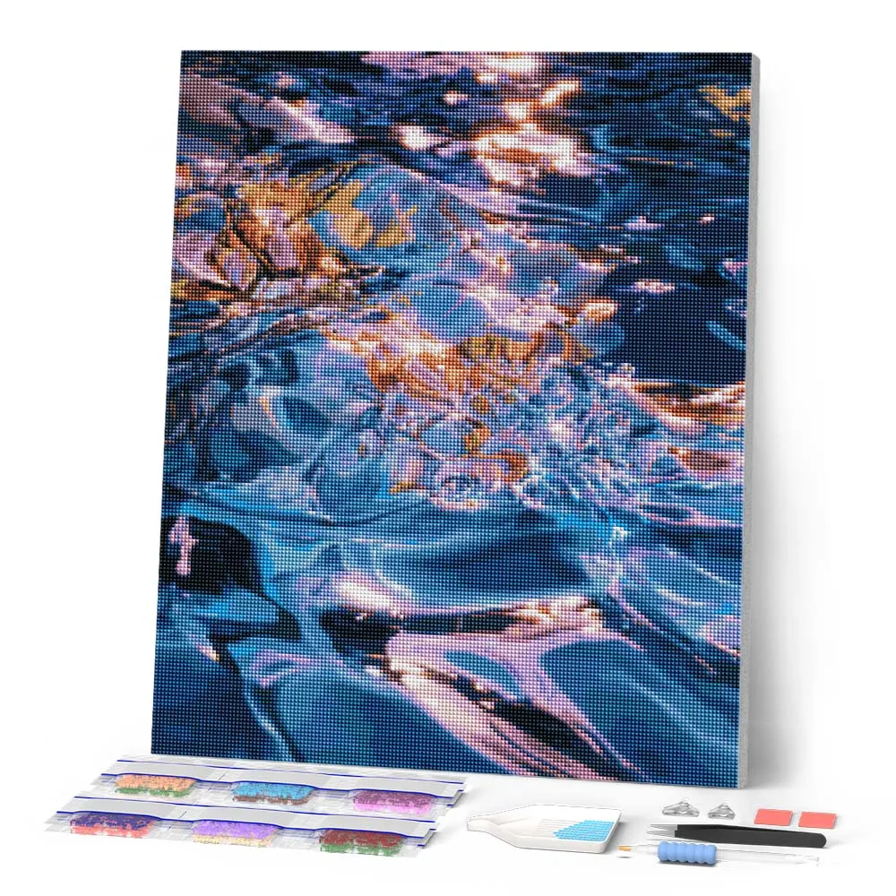 Figured'Art Opaline waterstroom diamond painting full drill aqua