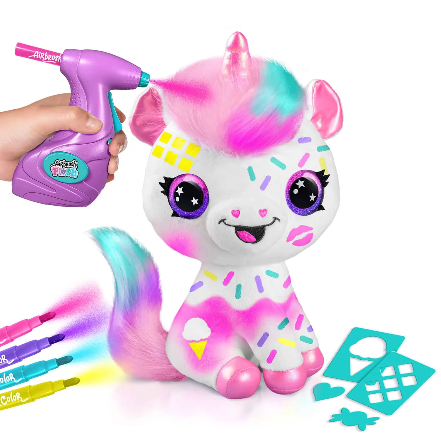 Canal Toys Airbrush Plush Sweet Unicorn knuffel versierset