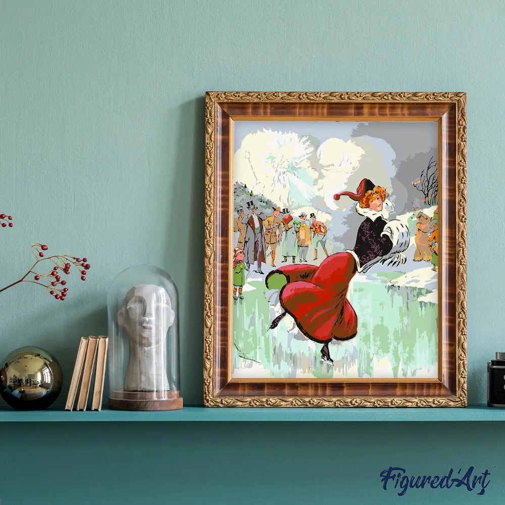 Figured'Art Winterwals schilderen op nummer canvas 40x50cm