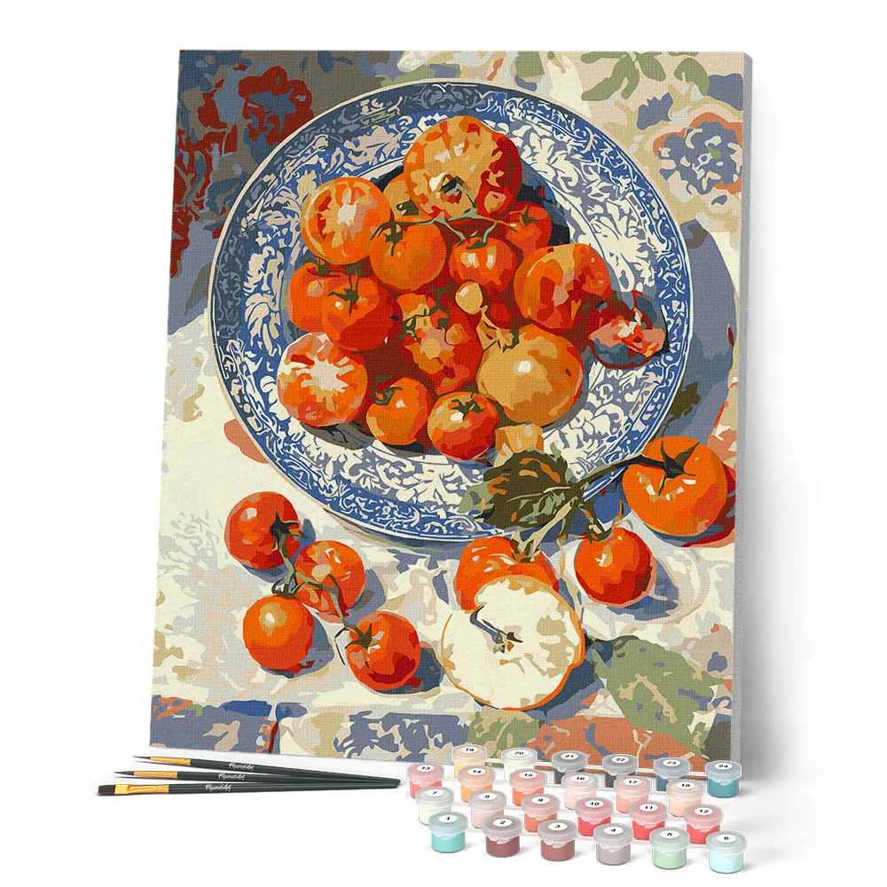 Figured'Art Verse tuintomaten schilderen op nummer 40x50 keuken