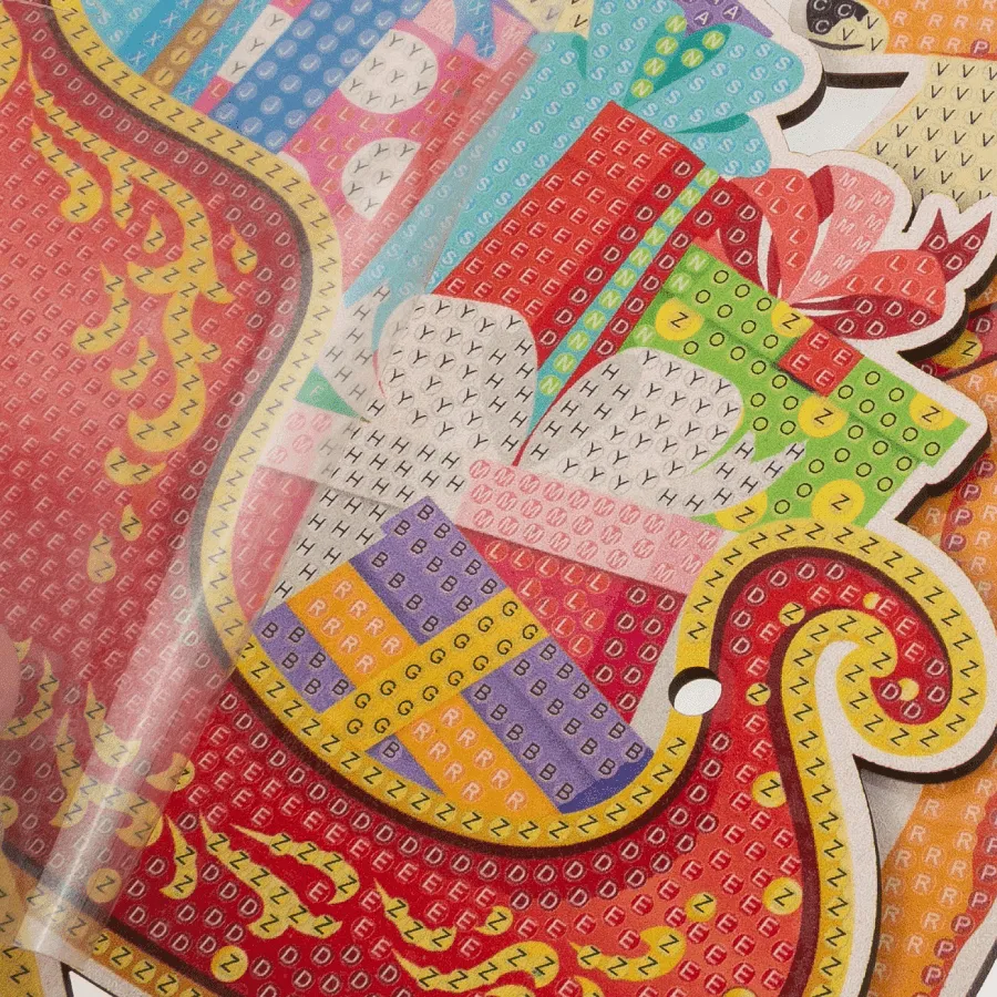 Craft Buddy Crystal Art Santa's Sleigh diamond painting hout 34 cm