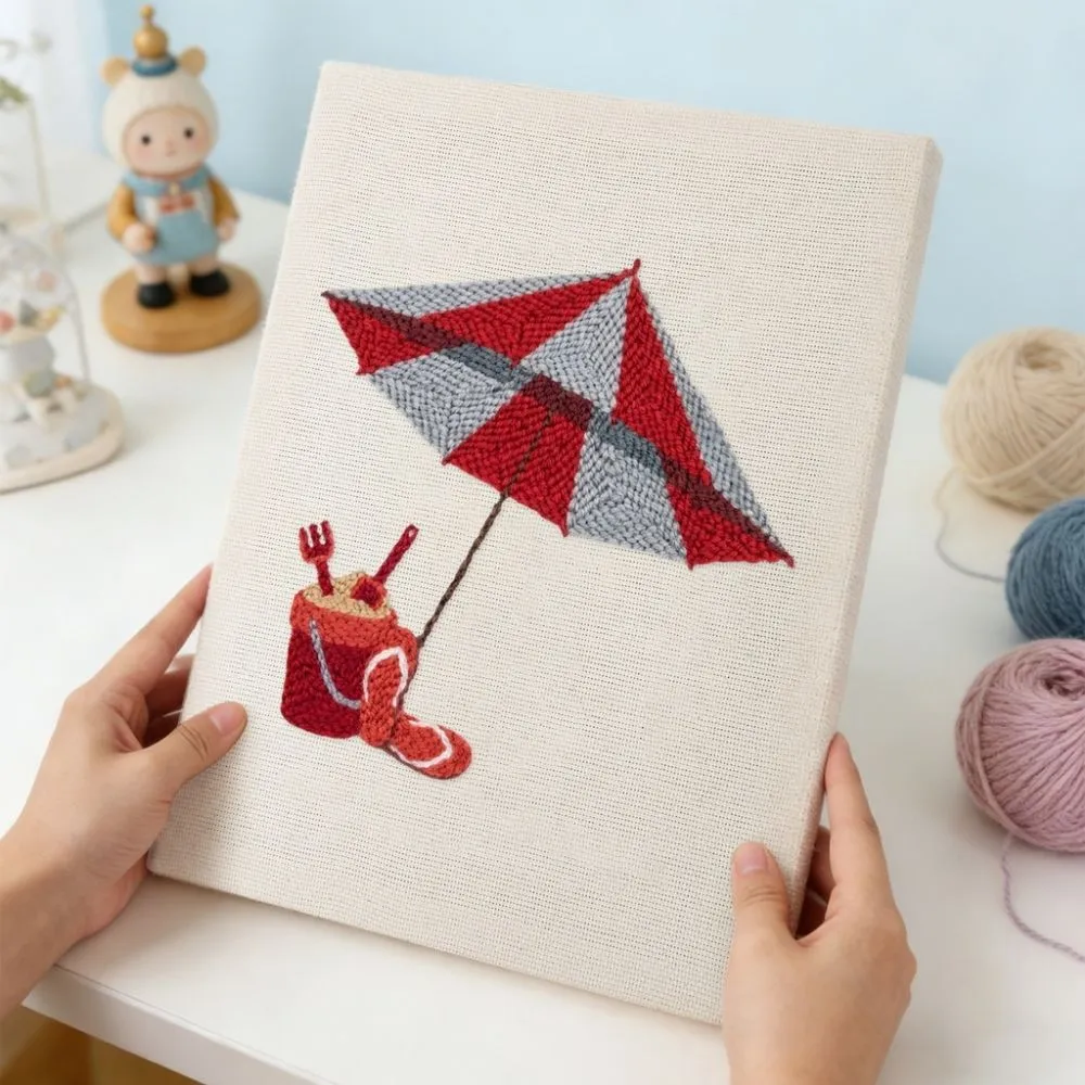 Figured'Art Punch Needle Zomer Sfeer borduurpakket 20x30cm met frame