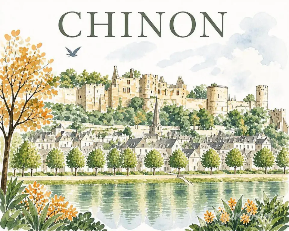 Figured'Art Kasteel van Chinon schilderen op nummer 40x50 cm