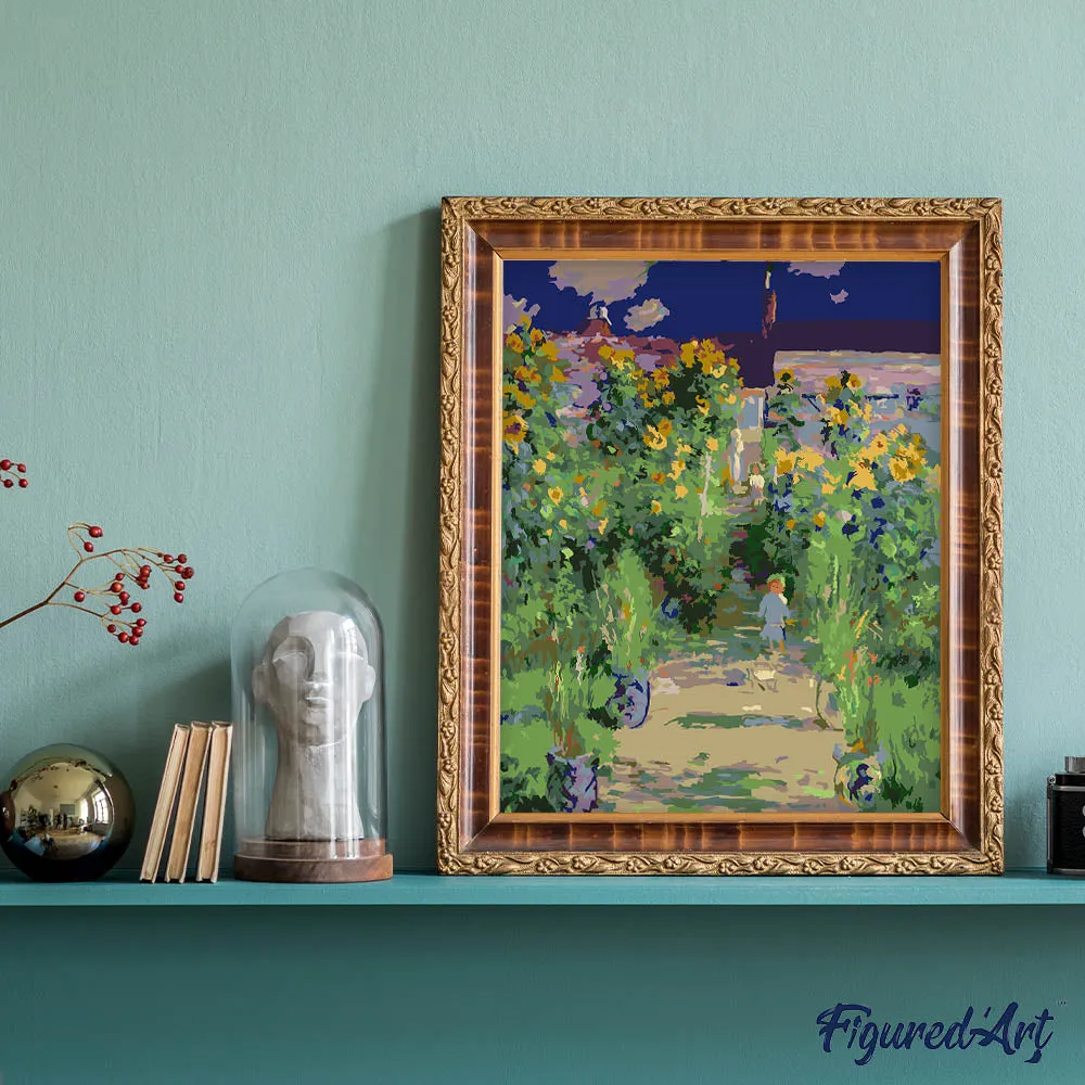 Figured'Art Tuin van de kunstenaar Vétheuil schilderen op nummer 40x50cm Monet