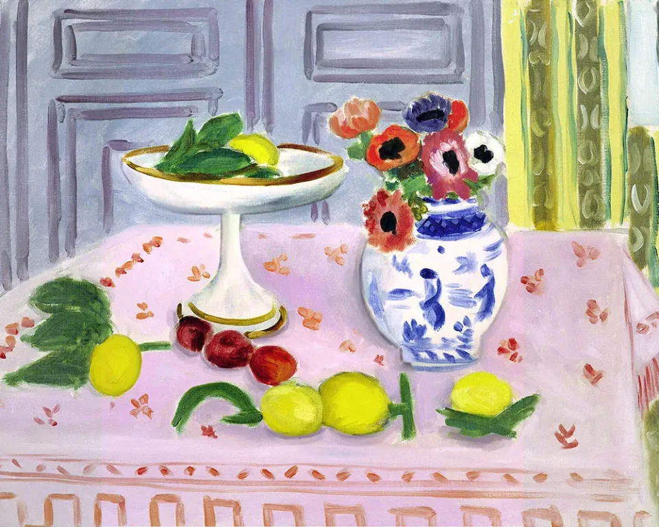 Figured'Art Matisse Het Roze Tafelkleed schilderen op nummer 40x50 cm