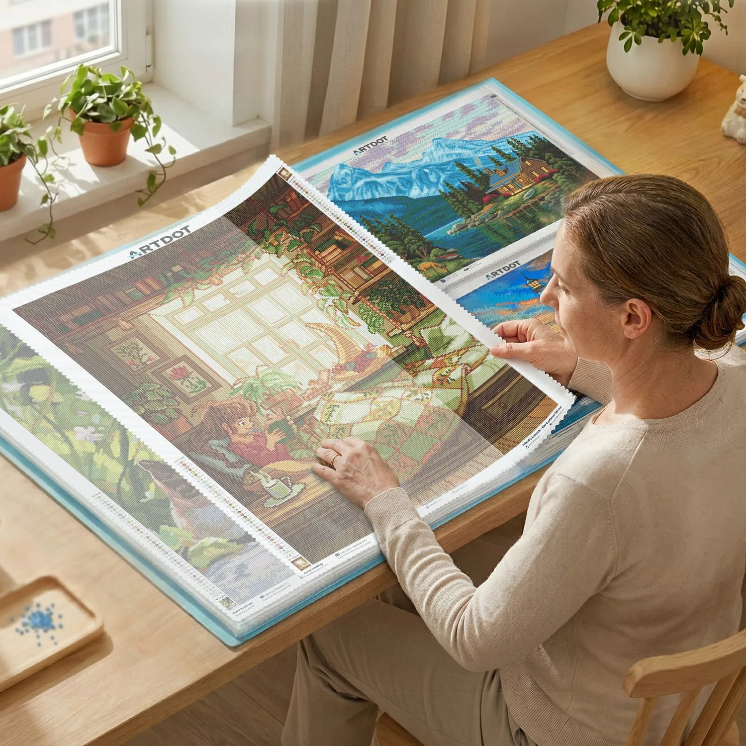 ARTDOT Diamond Painting Opbergboek A3 30 Hoezen Beschermmap