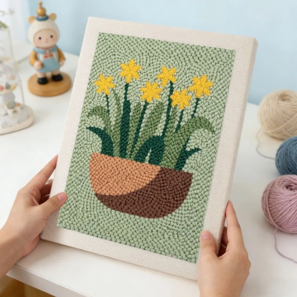 Figured'Art Zonnige Narcissen punch needle 20x30cm bloemen