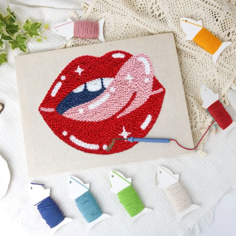 Figured'Art Sterrenkus punch needle pakket 20x30cm met frame