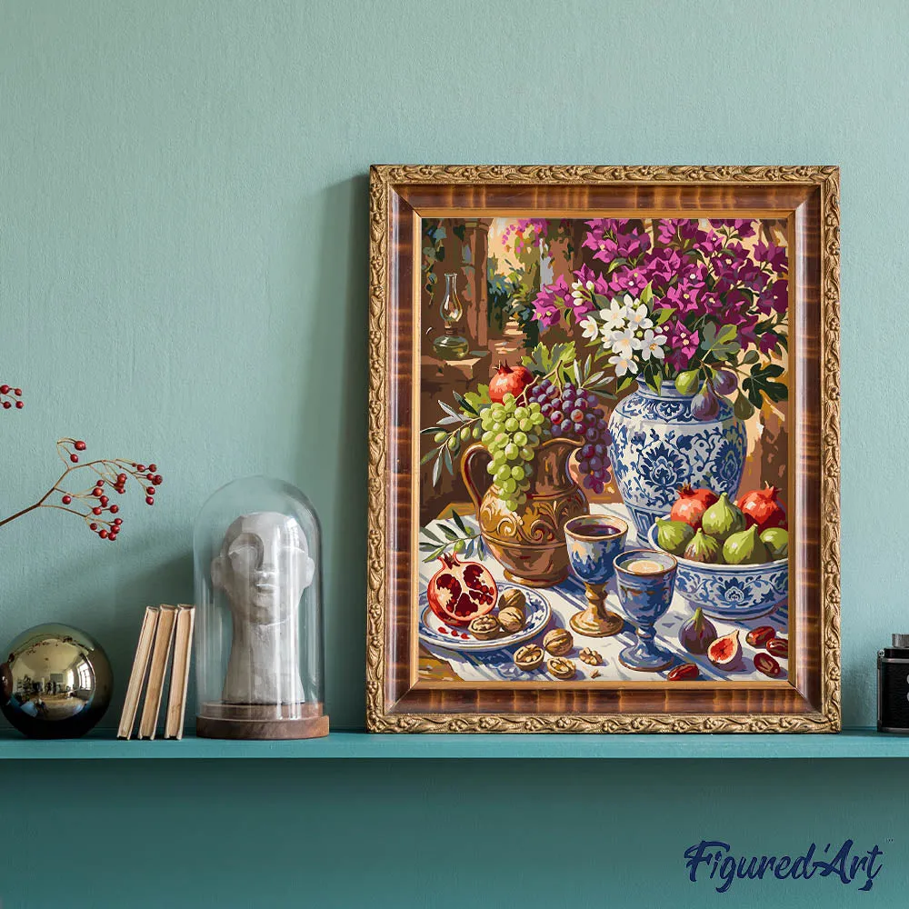 Figured'Art Schatten van de boomgaard schilderen op nummer stilleven