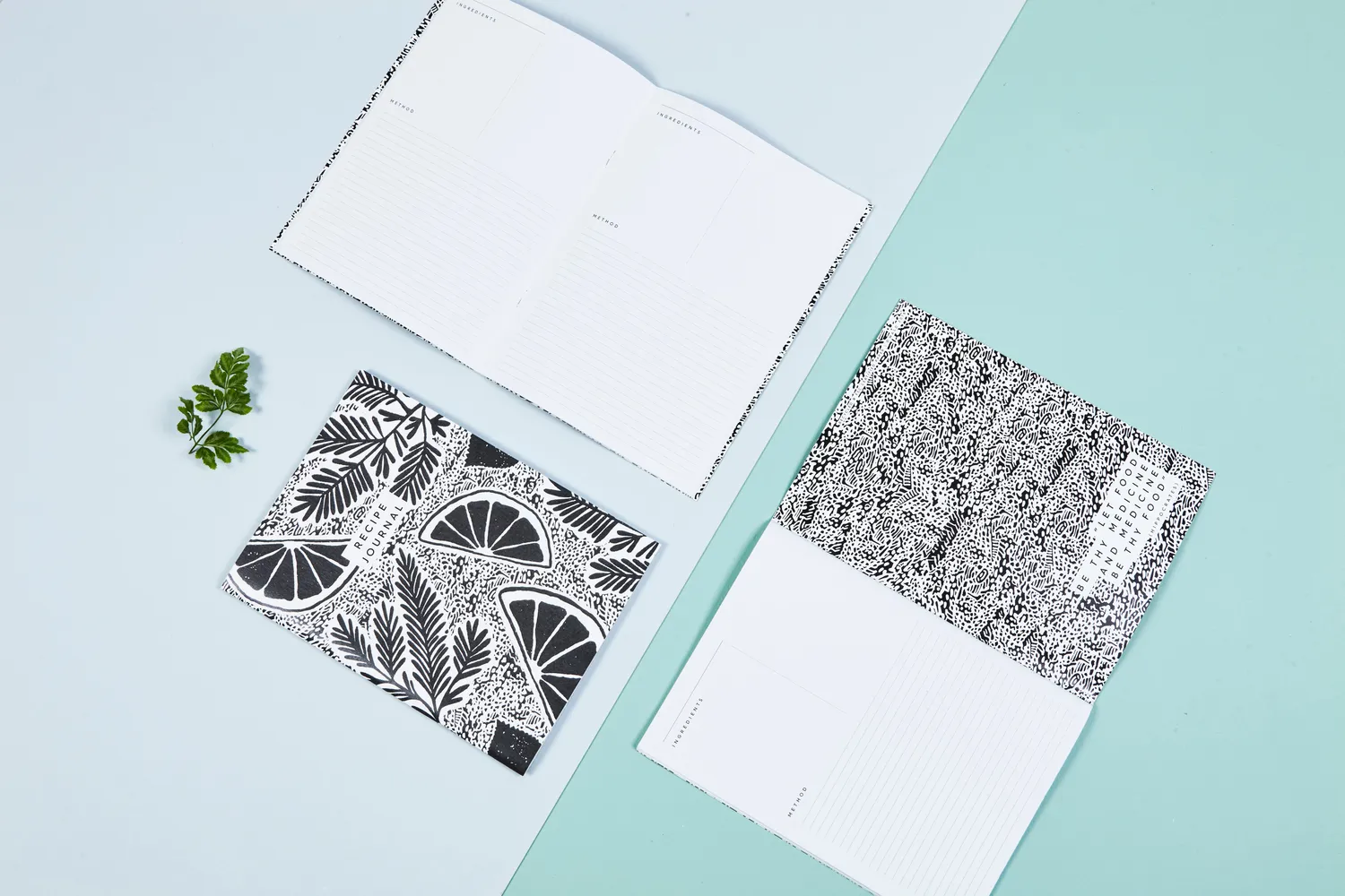 Studio Wald Rosemary & Lemon receptenboek A5 leeg