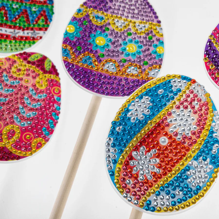 Craft Buddy Crystal Art Easter Sticks paaseieren 12 stuks