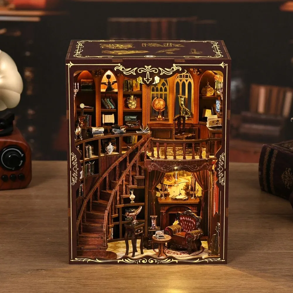 Figured'Art Oude Rijm Bibliotheek book nook 333 stuks met led