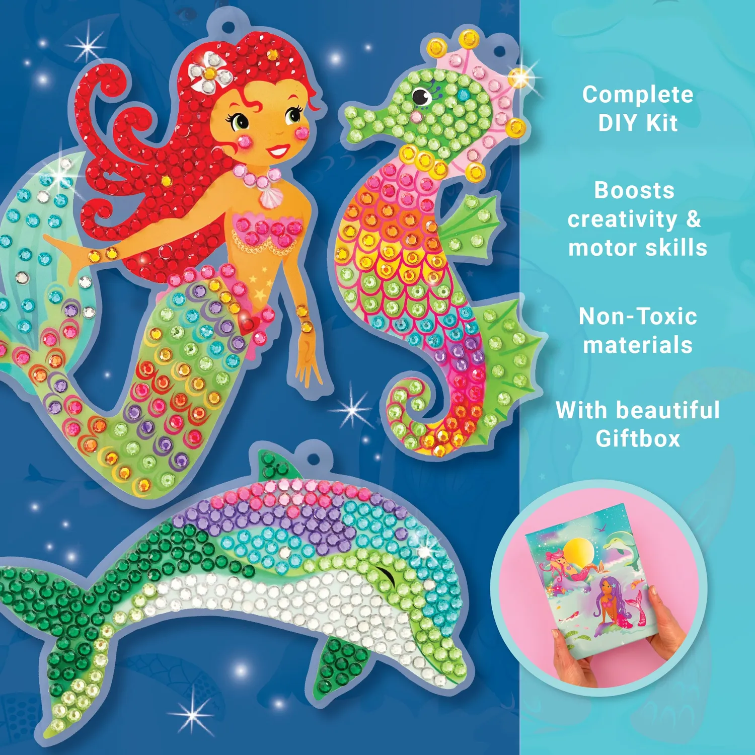 Box Candiy Sea Life Sparkling Light Catchers raamhanger 3 stuks