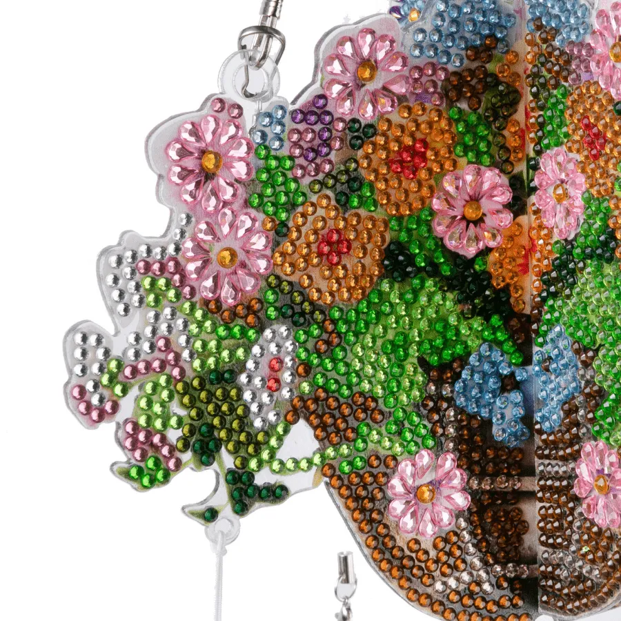 Craft Buddy Crystal Art Flower Wind Chime hanger 73cm bloemen