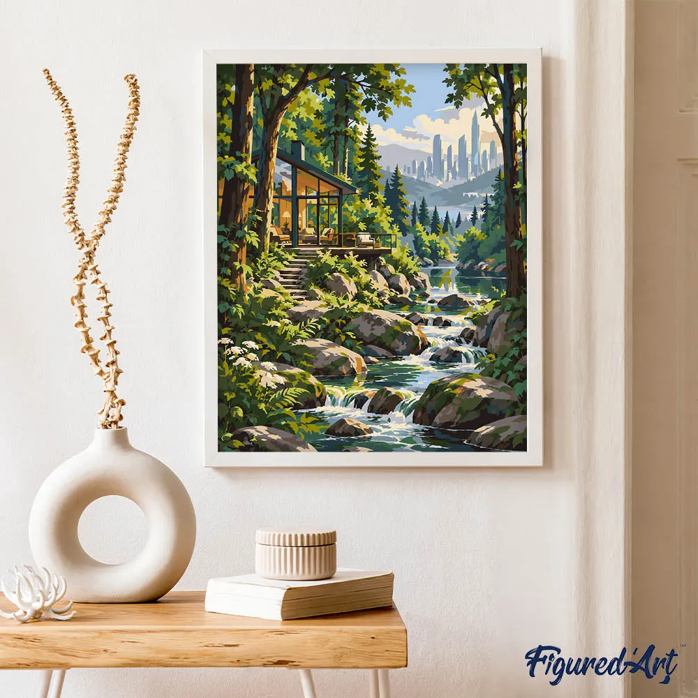 Figured'Art Tussen Twee Werelden schilderen op nummer 40x50 cm landschap