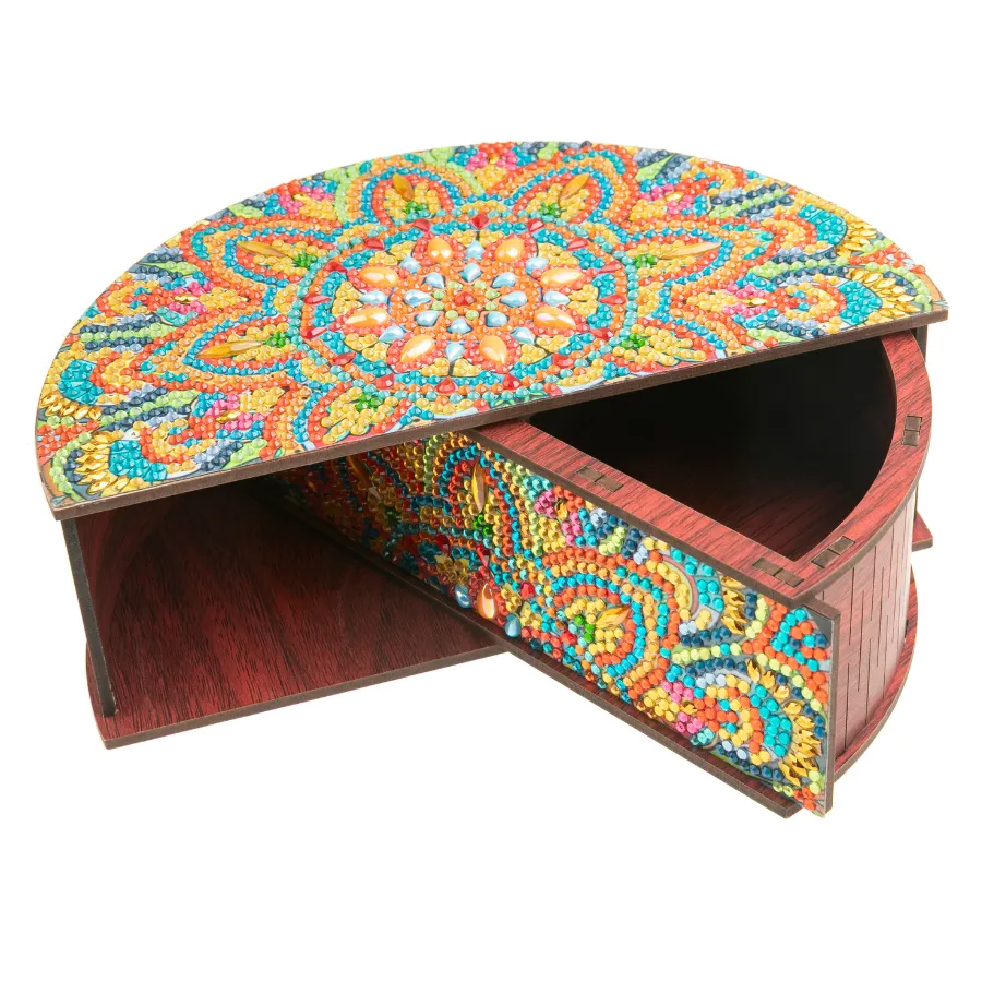 Craft Buddy Crystal Art Mandala Treasure houten box kit 19,5cm
