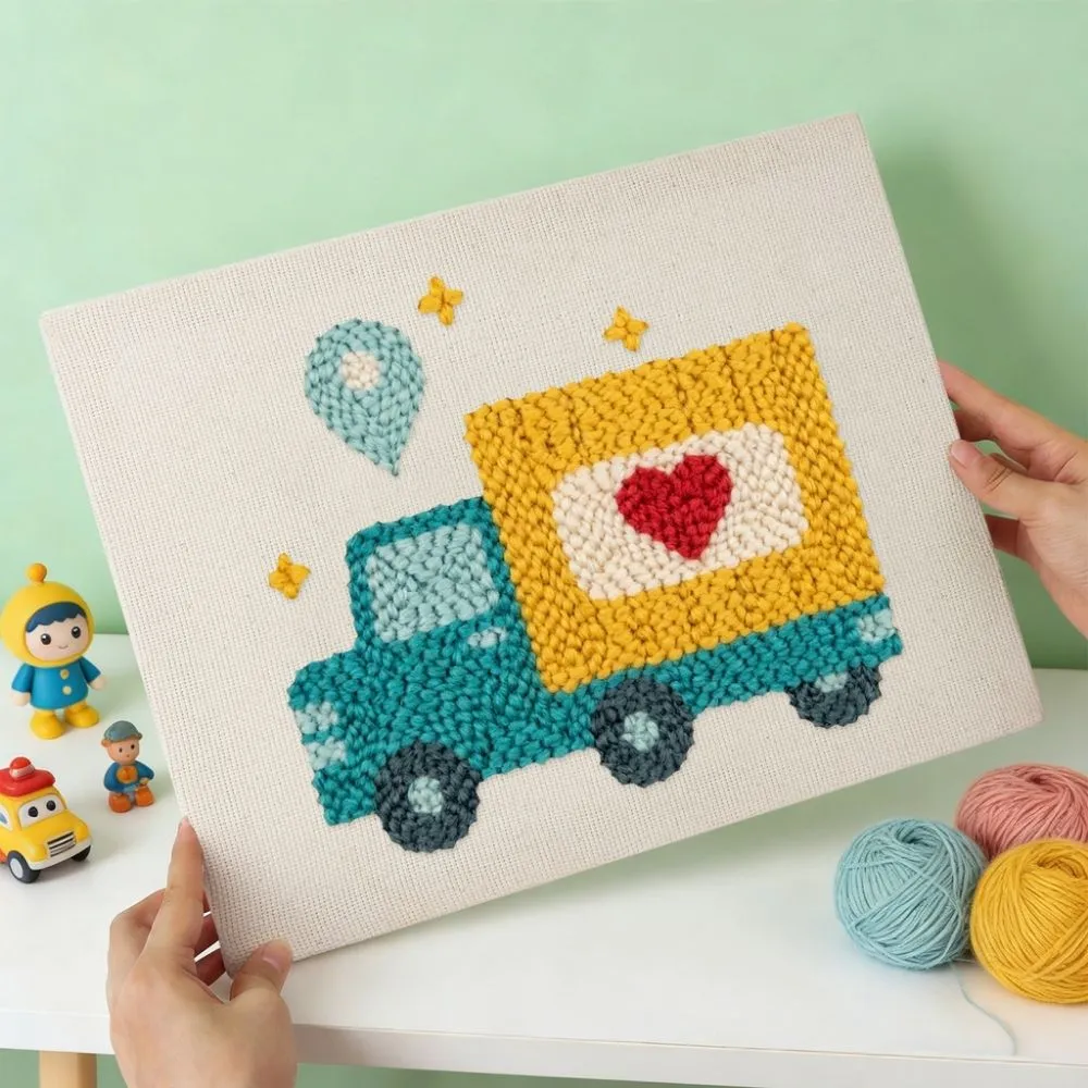 Figured'Art Liefdesbezorging Punch Needle Pakket 20x30cm Katoen