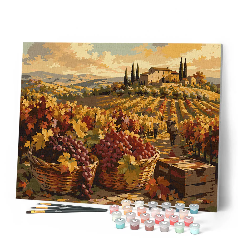 Figured'Art Herfstse Wijnoogst schilderen op nummer 40x50cm herfst
