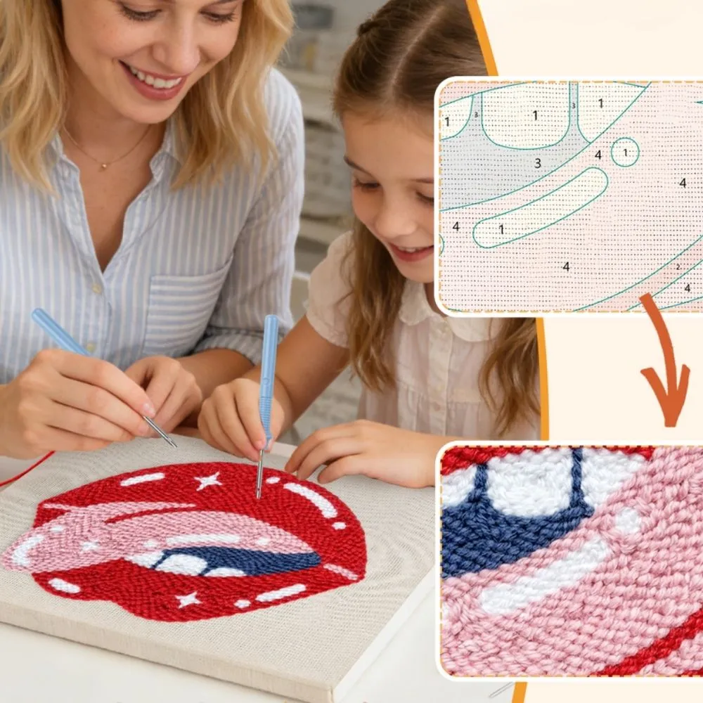 Figured'Art Sterrenkus punch needle pakket 20x30cm met frame