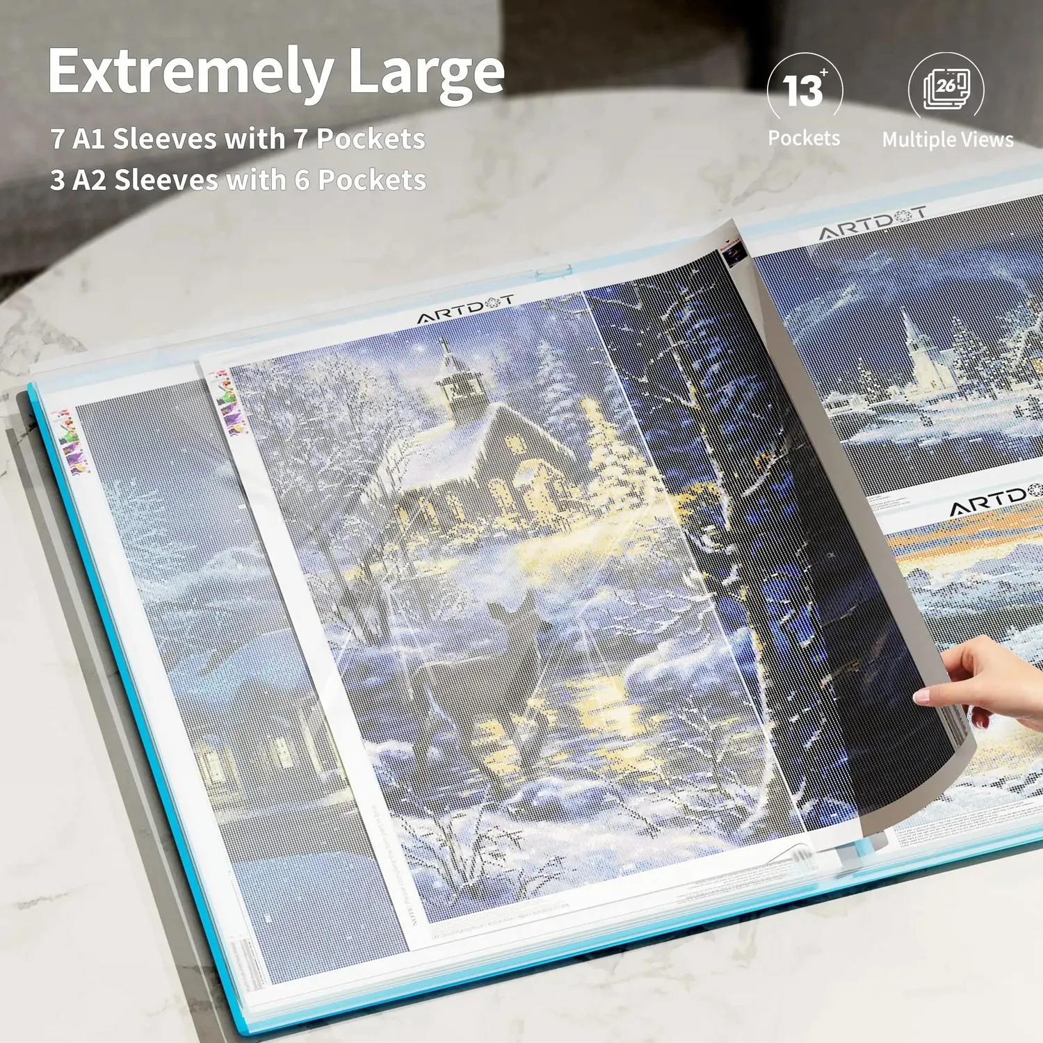 ARTDOT A1 opbergboek diamond painting 26 stuks