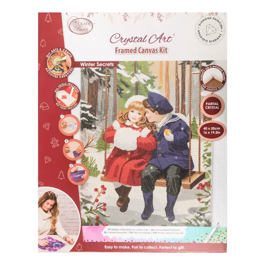 Craft Buddy Winter Secrets diamond painting canvas 40x50cm