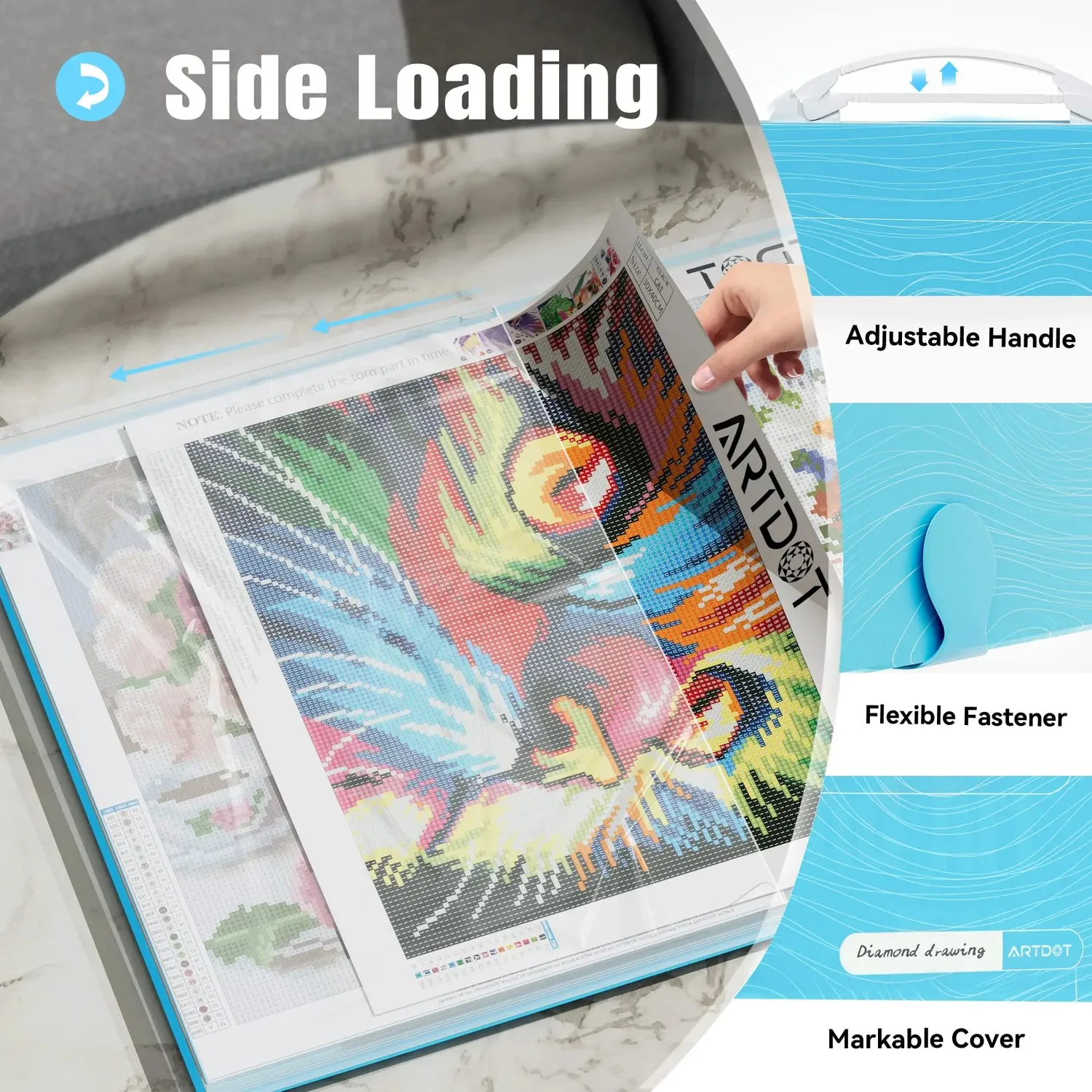 ARTDOT Diamond Painting Opbergboek A3 30 Hoezen Beschermmap