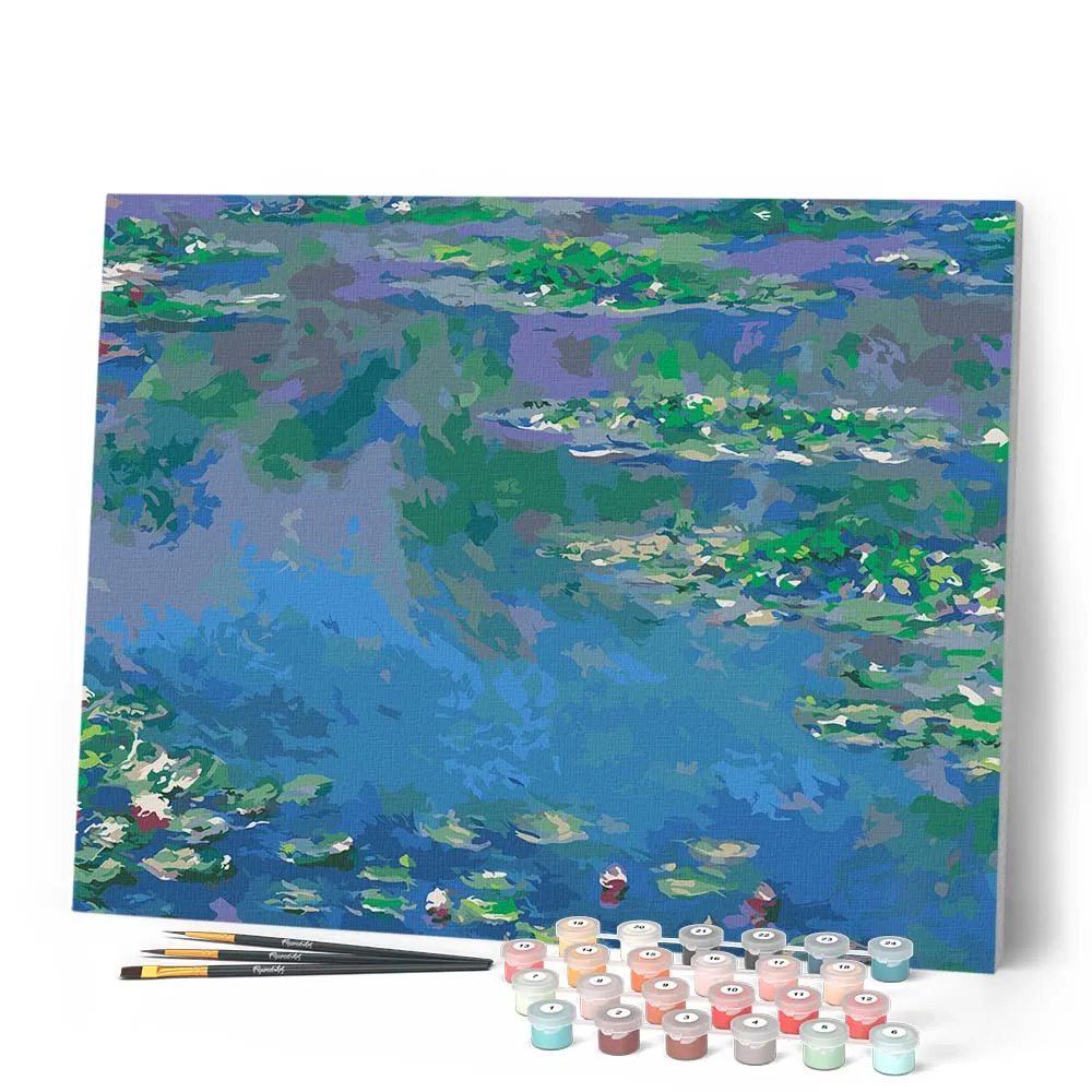 Figured'Art Waterlelies 1906 Monet schilderen op nummer 40x50cm bloemen