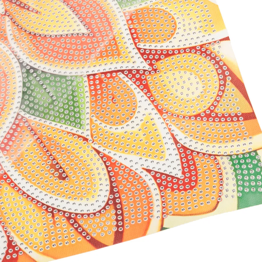 Craft Buddy Crystal Art Flower placemats set van 4 oranje