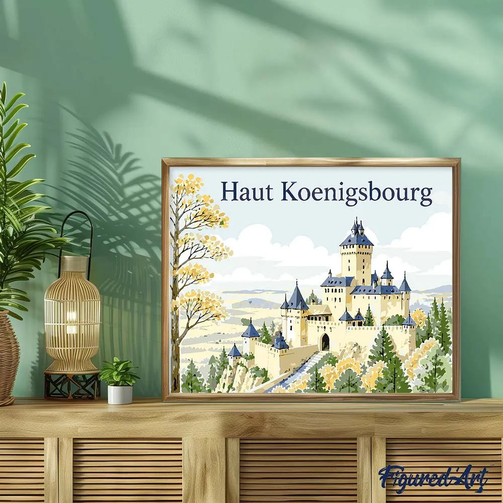 Figured'Art Kasteel Haut-Koenigsbourg schilderen op nummer 40x50cm