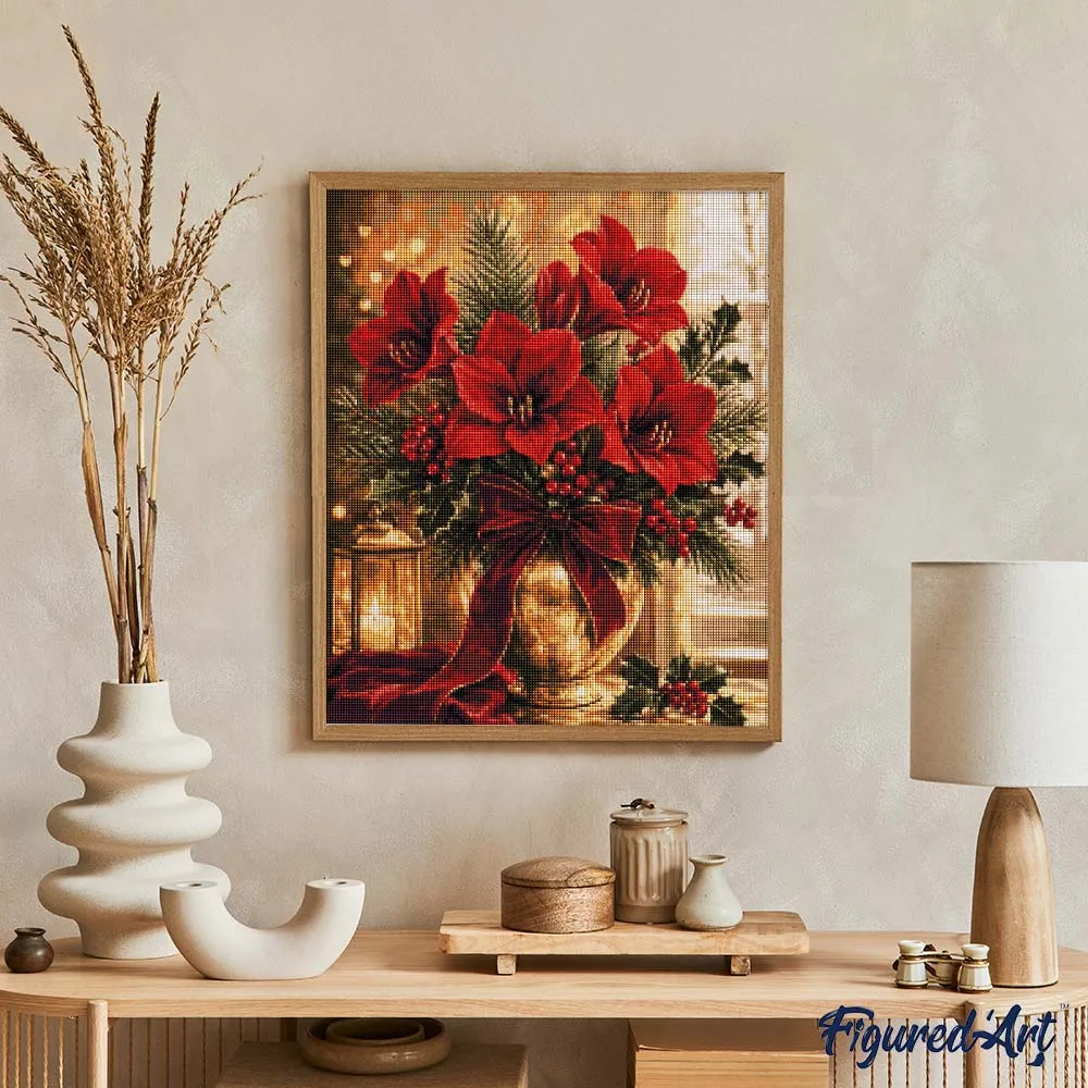 Figured'Art Kerststerren diamond painting full drill winters