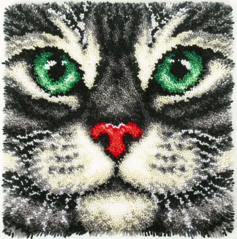 Craft Buddy Cat knoopkleed 53,5x53,5cm grijze kat