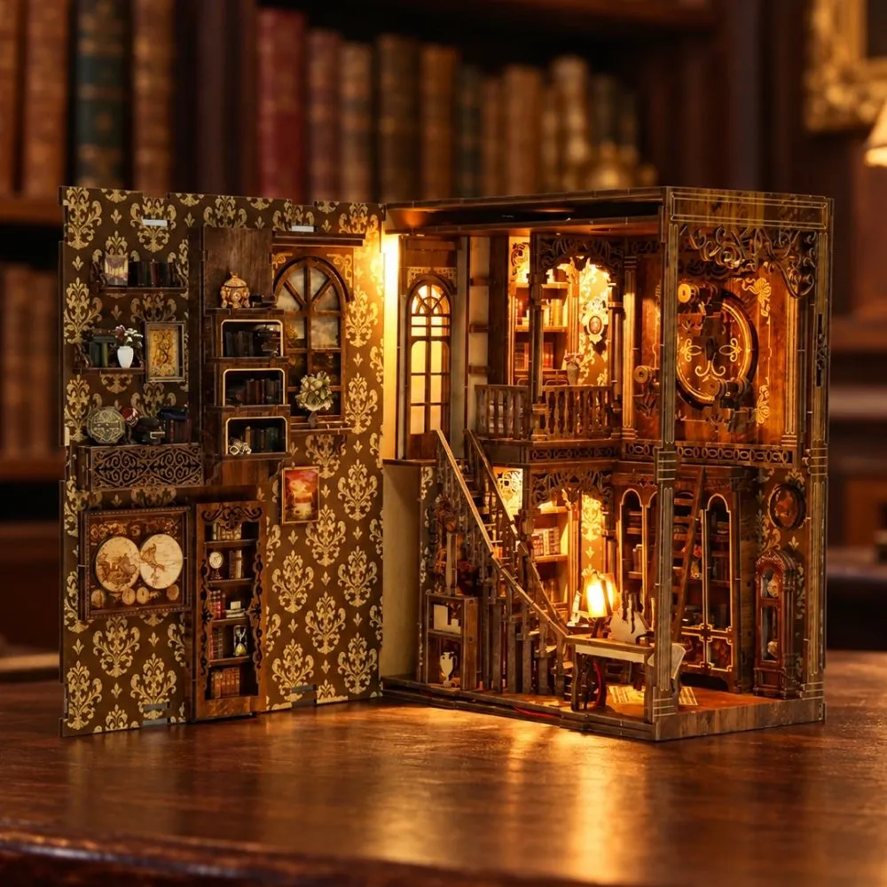 Figured'Art Book Nook Zaal van de Oude Boeken bouwpakket met led