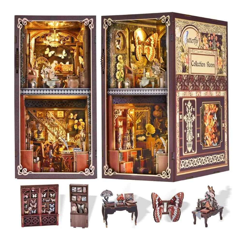 Figured'Art Vlinder Kamer book nook 17,8x11,5x23 cm verlicht