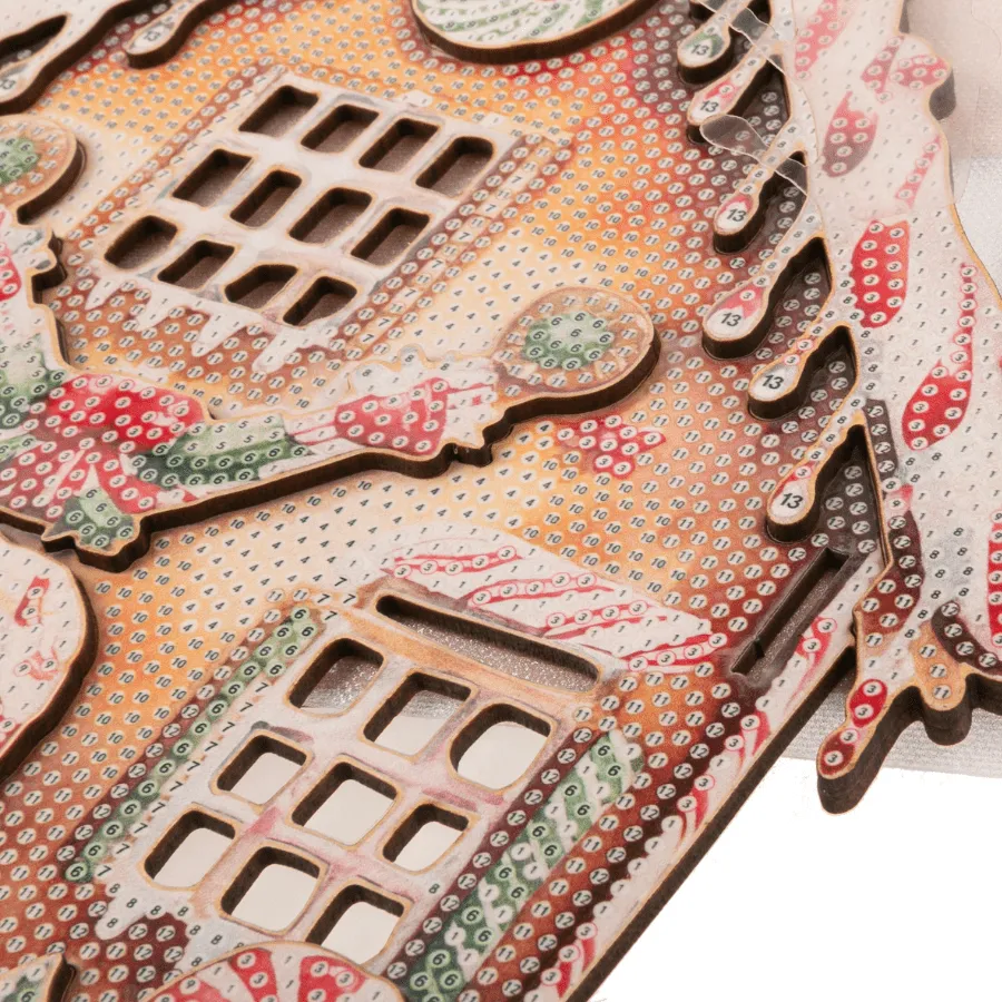 Craft Buddy Crystal Art Gingerbread House 3D diamond painting met LED