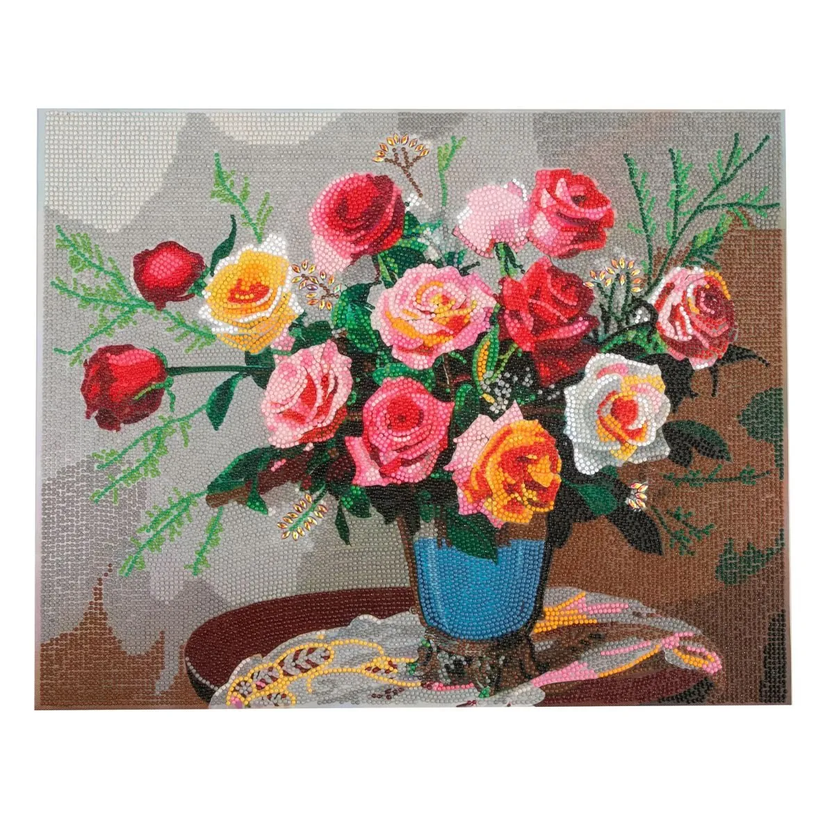 Craft Buddy Crystal Art Vintage Roses canvas kit 40x50cm full