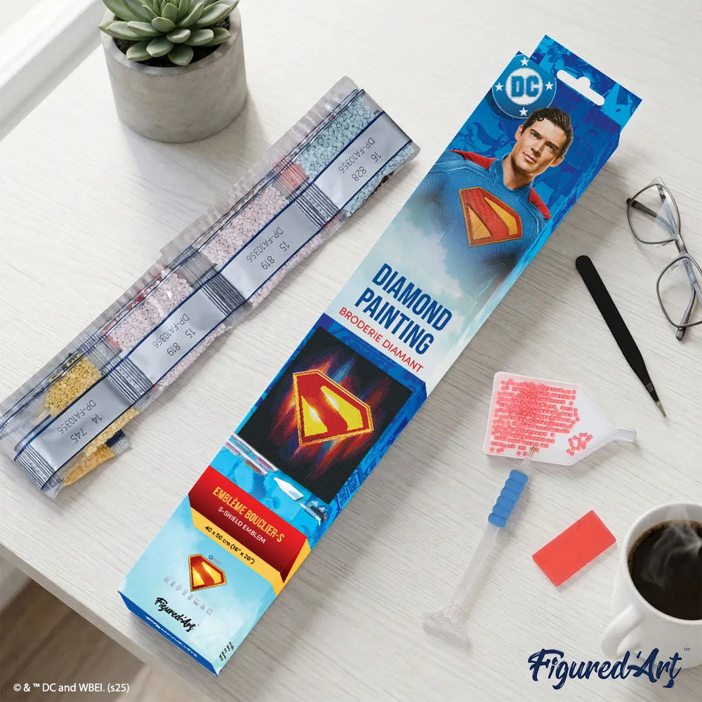 Figured'Art Superman Superman-schild diamond painting 40x50 cm