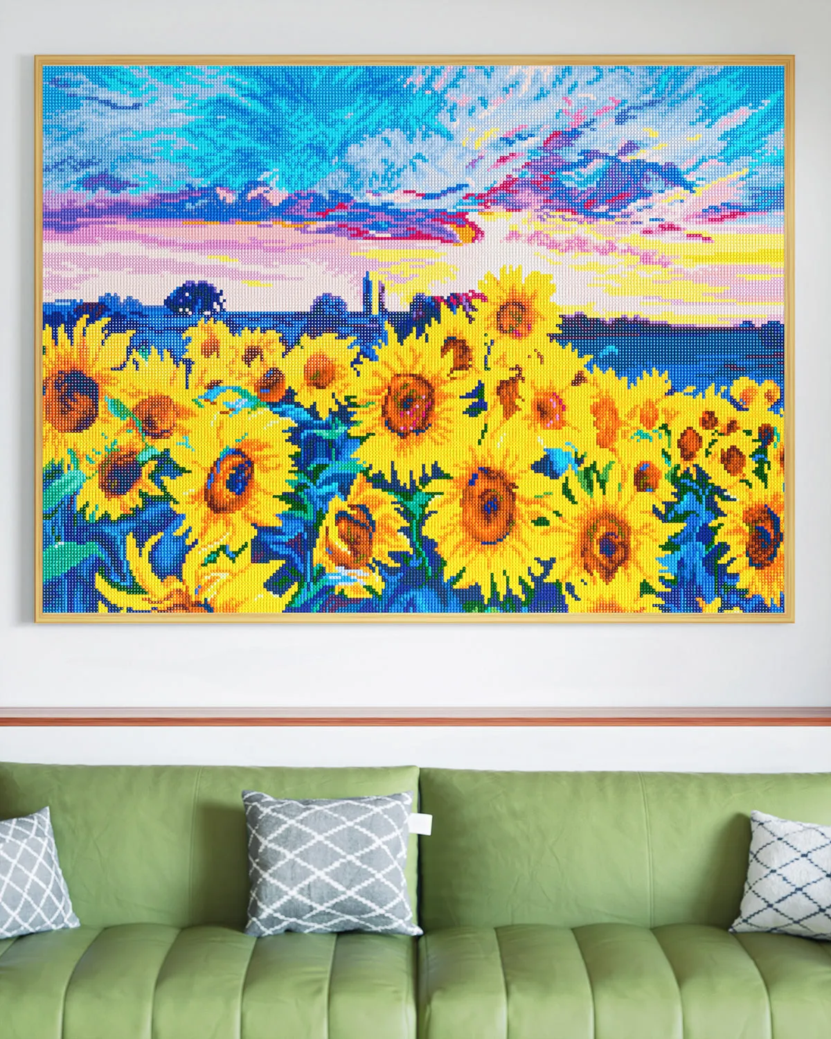 ARTDOT Zonnebloemen in schemering diamond painting 35x25