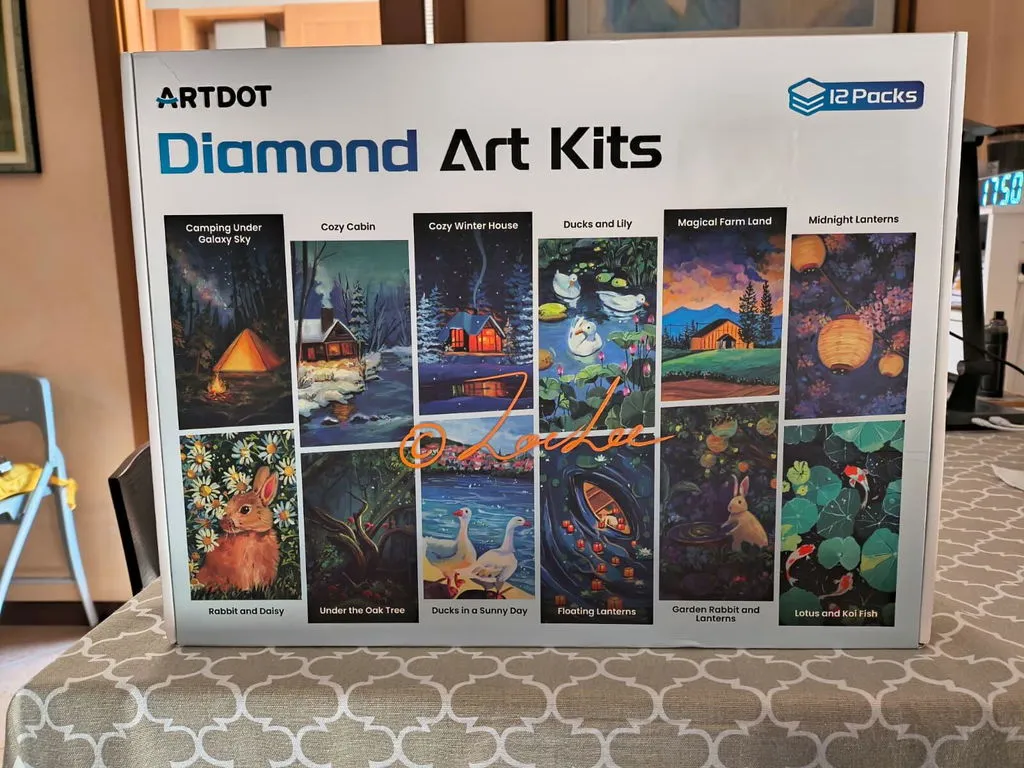 ARTDOT Natuur Edelstenen diamond painting kit 12 doeken rond