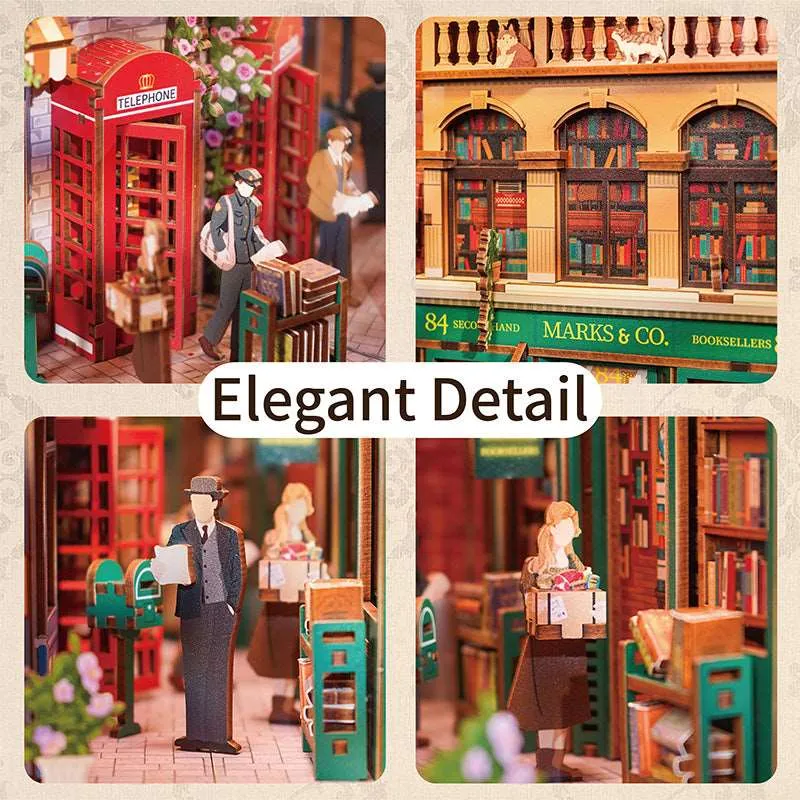 Figured'Art 84 Charing Cross Road book nook 24,5 cm met led