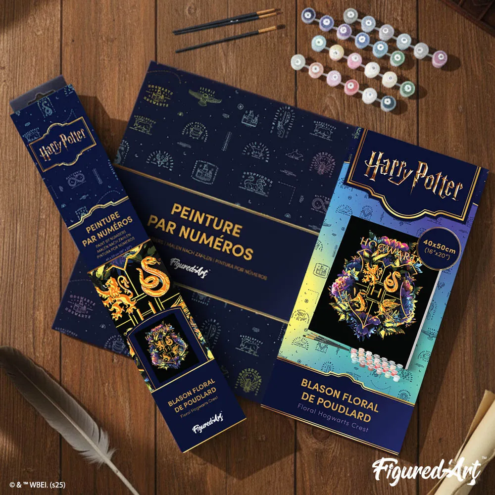 Figured'Art Harry Potter Bloemenwapen schilderen op nummer 40x50