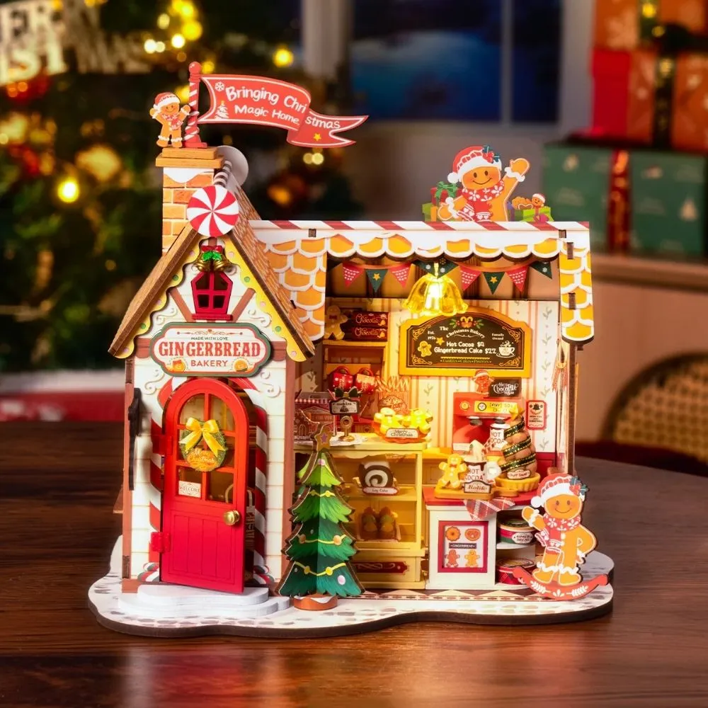 Figured'Art Peperkoekhuisje miniatuurhuisje bouwpakket met led