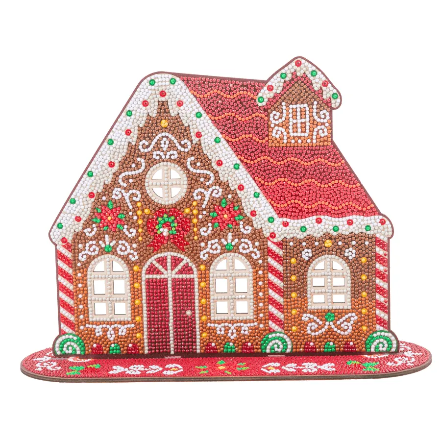 Craft Buddy Crystal Art Christmas House houten decoratie 33cm