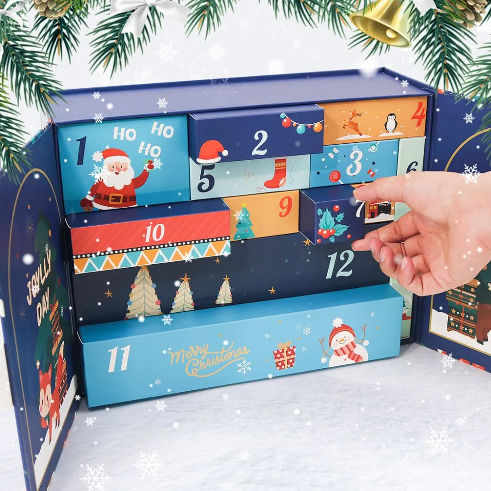 Figured'Art Gezellig & Feestelijk adventskalender schilderen op nummer blauw