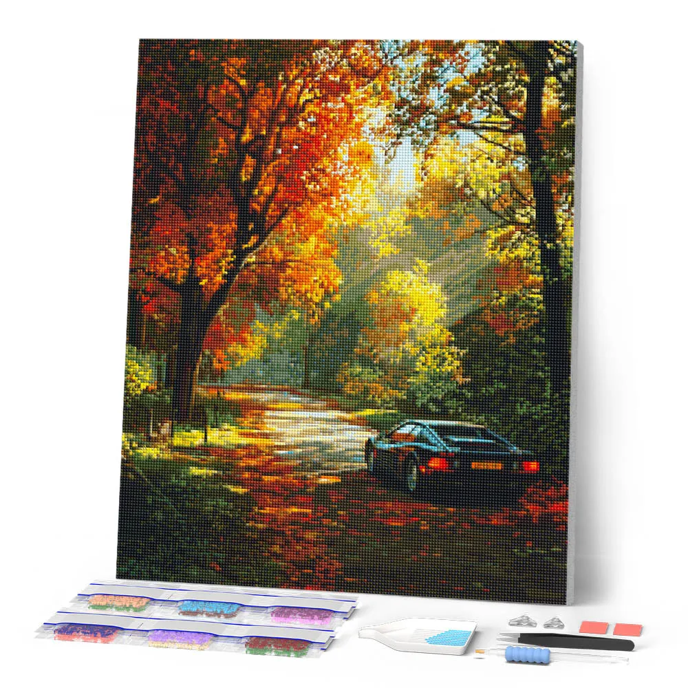 Figured'Art Gouden Reis Diamond Painting Herfst 40x50cm