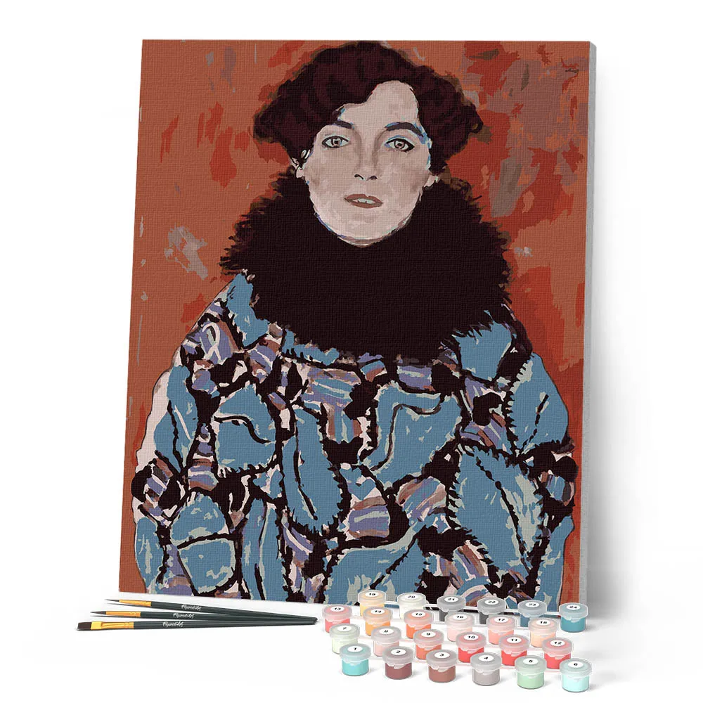 Figured'Art Portret van Johanna Staude Klimt schilderen op nummer 40x50