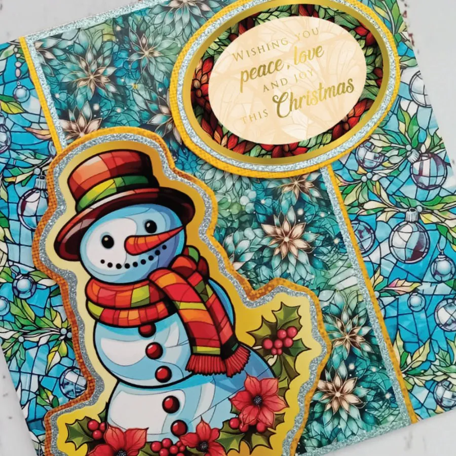 Craft Buddy Festive Stained Glass Kaartenmaakset 154-delig Kerst