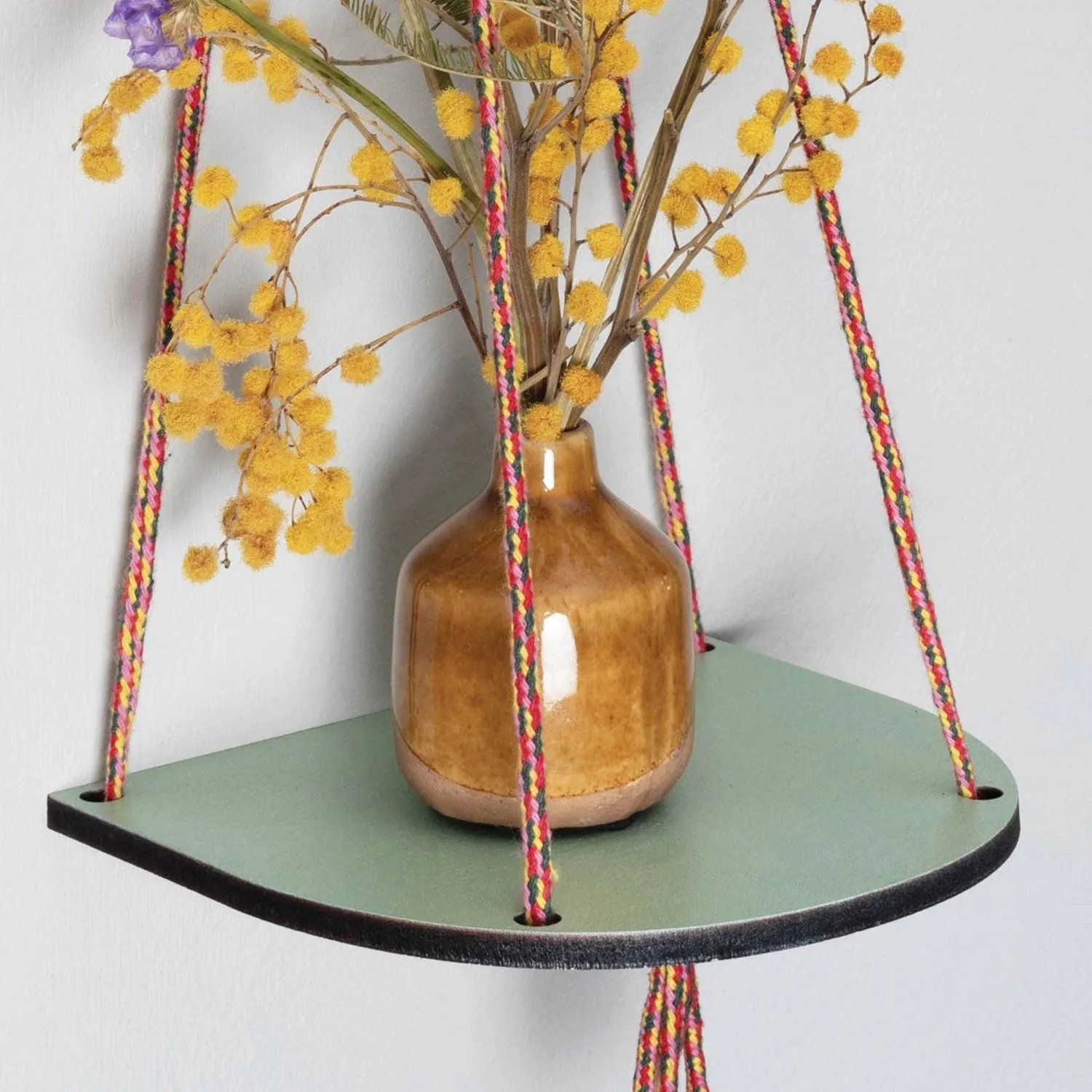 Studio Wald Small Plant Shelf Green Wash hangplantenplankje 15 cm